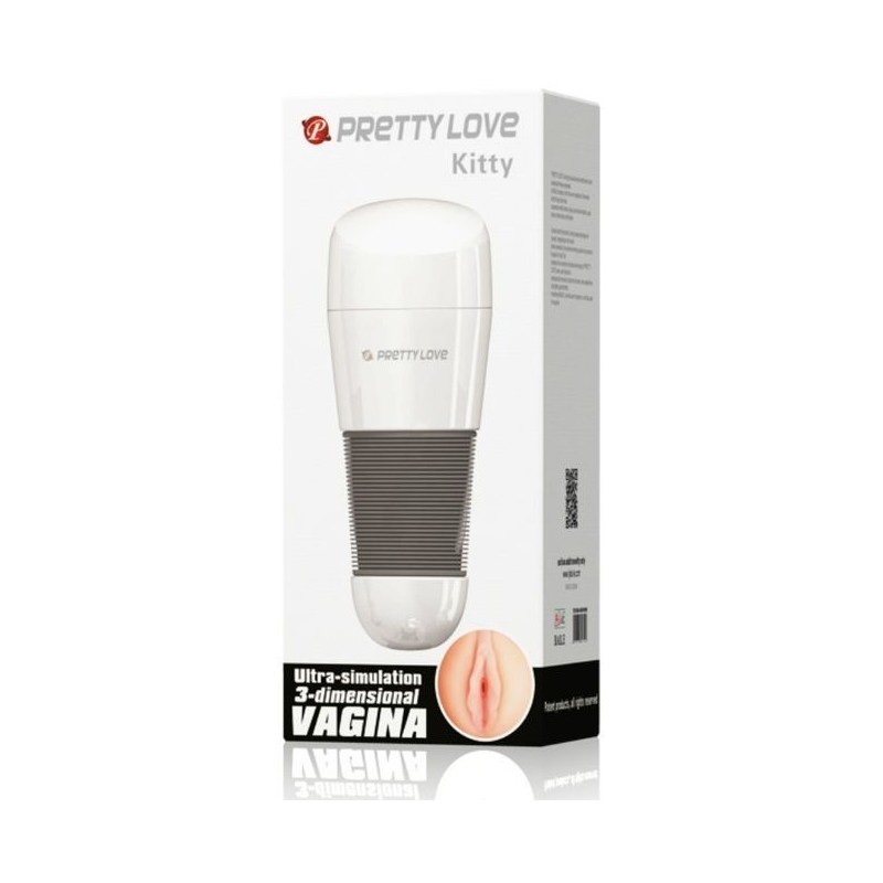 Pretty Love Kitty Masturbador Blanco Vagina:: Envío discreto en masturbadoresparahombre.com