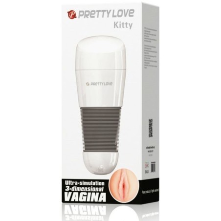 Pretty Love Kitty Masturbador Blanco Vagina:: Envío discreto en masturbadoresparahombre.com