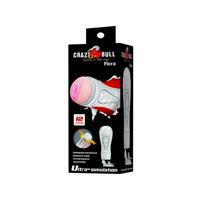Crazy  Bull Flora Masturbador Vagina Recargable:: Envío discreto en masturbadoresparahombre.com