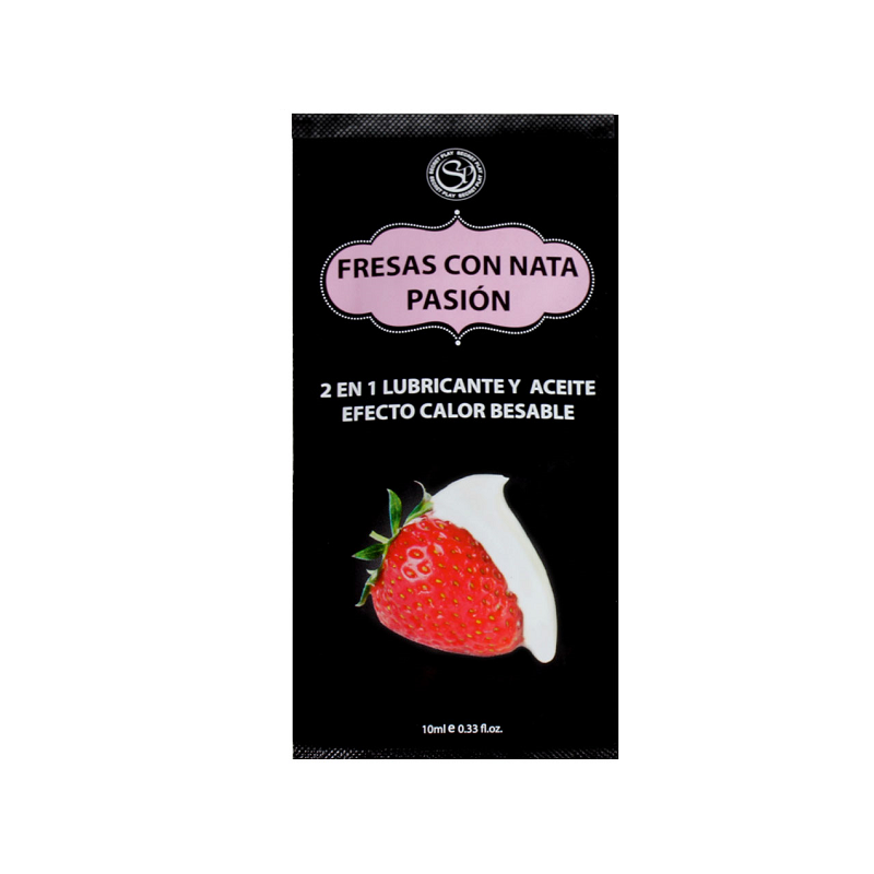Lube Fresas Con Nata 10Ml:: Envío discreto en masturbadoresparahombre.com