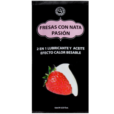 Lube Fresas Con Nata 10Ml:: Envío discreto en masturbadoresparahombre.com