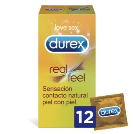 Durex Real Feel 12 Uds:: Envío discreto en masturbadoresparahombre.com
