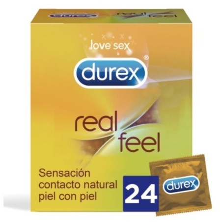 Durex Real Feel 24 Uds:: Envío discreto en masturbadoresparahombre.com