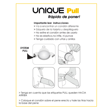 Uniq Pull Con Tiras Preservativo Sin Latex 3Uds:: Envío discreto en masturbadoresparahombre.com