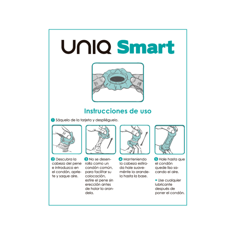 Uniq Smart Pre-Erección Preservativo Sin Latex  3Uds:: Envío discreto en masturbadoresparahombre.com