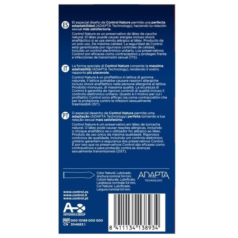 Control Adapta Nature 24 Unid:: Envío discreto en masturbadoresparahombre.com