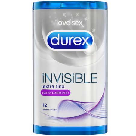 Durex Invisible Extra Lubricado 12 Uds:: Envío discreto en masturbadoresparahombre.com