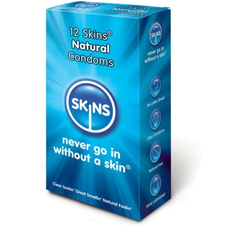 Skins Preservativo Natural Pack 12 Uds:: Envío discreto en masturbadoresparahombre.com