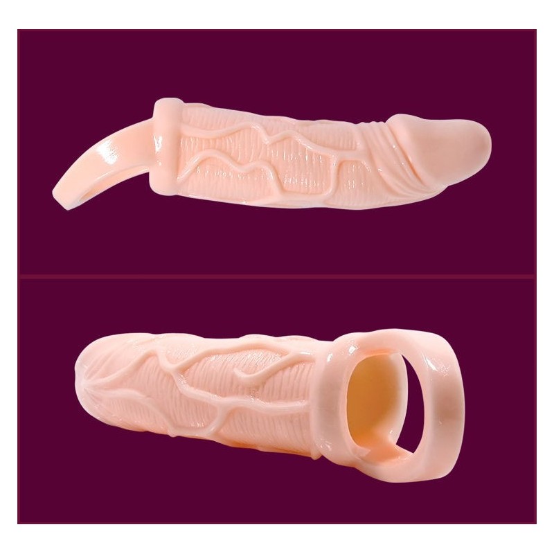 Baile Funda Extensora Pene Con Vibracion Y Strap Para Testiculos 13.5 Cm:: Envío discreto en masturbadoresparahombre.com