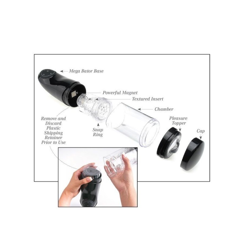 Pdx Mega Bator Usb Masturbador Masculino Boca Rojo:: Envío discreto en masturbadoresparahombre.com