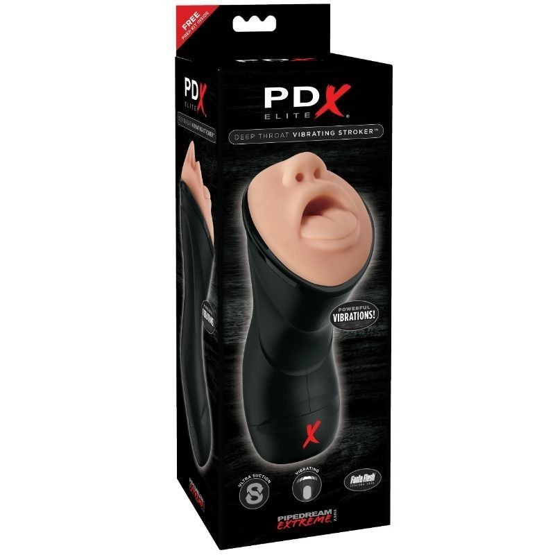 Pdx Elite Stroker Realistico Garganta Profunda Con Vibracion:: Envío discreto en masturbadoresparahombre.com